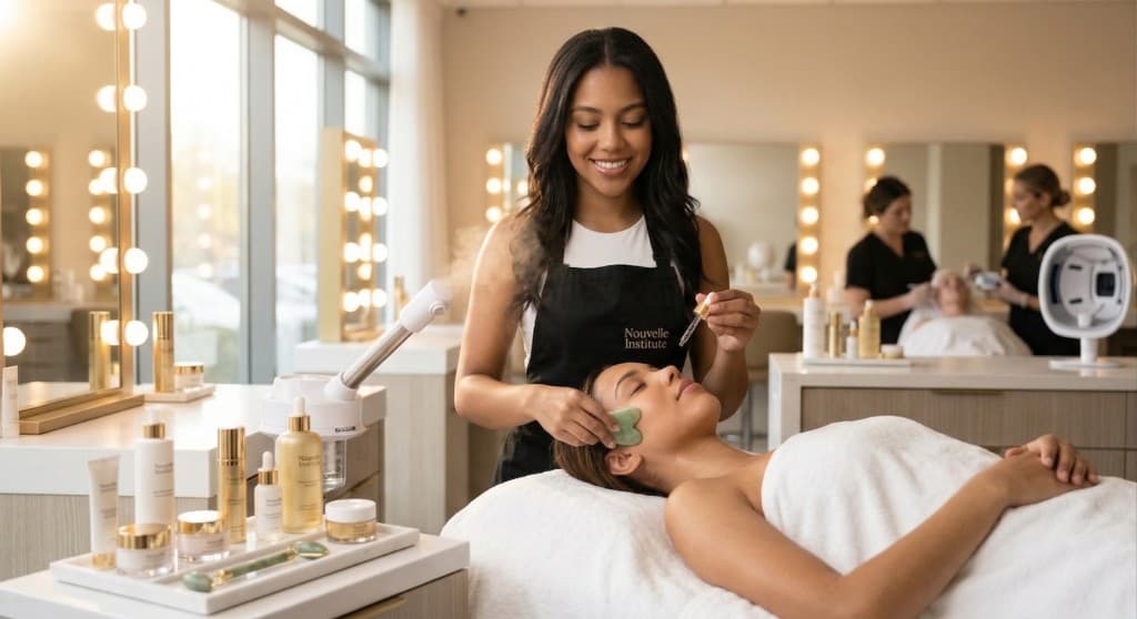 Imagen Hero premium del programa de Skin Care / Faciales para Nouvelle Institute.