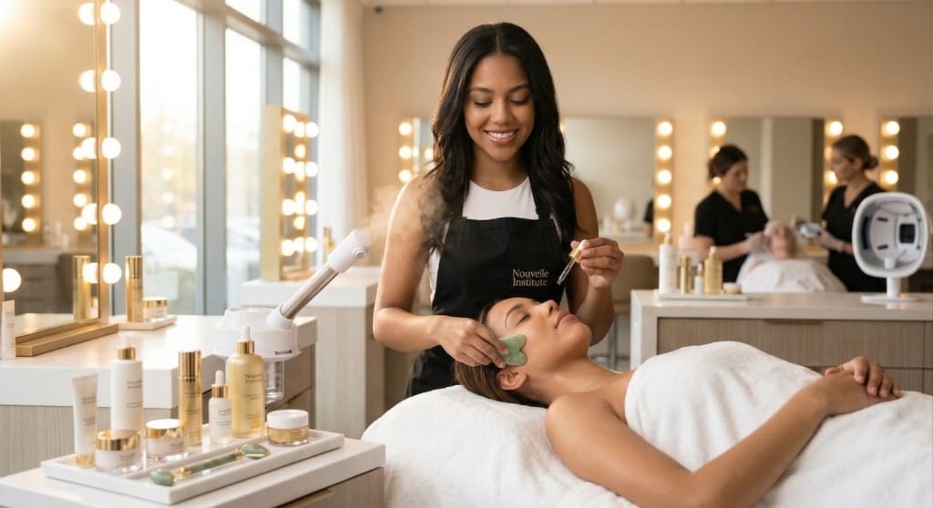 Imagen Hero premium del programa de Skin Care / Faciales para Nouvelle Institute.